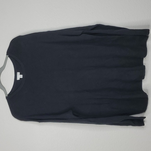 J Jill Sweater Crewneck Long Sleeve Solid Black Staple Career Fitted Womens L - Picture 1 of 10